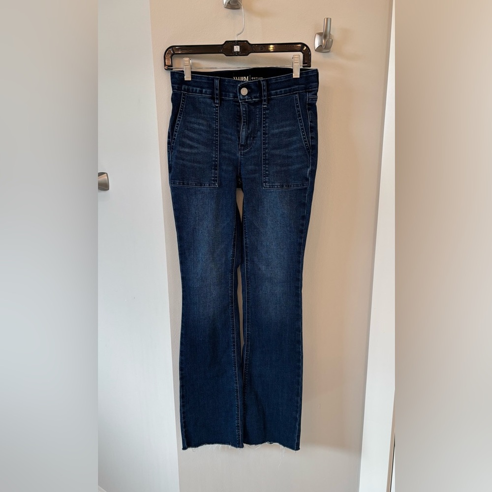 White House Black Market Blue Flare Denim Jeans